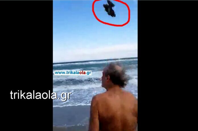 Παράλια Λάρισας: Ο Σταυρός έγινε… “ιπτάμενος” και έπεσε στη στεριά