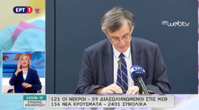 Κοροναϊός-Τσιόδρας: 156 νέα κρούσματα - 2.401 σύνολο - 121 οι θάνατοι στην Ελλάδα