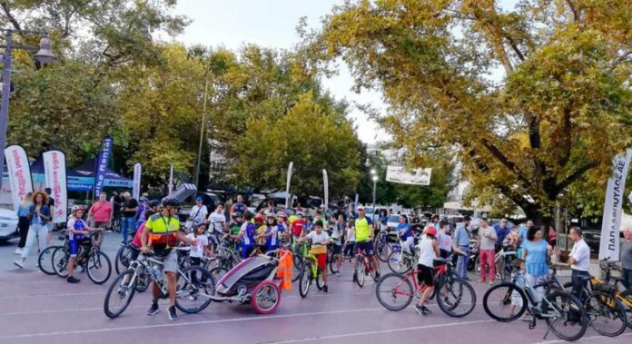 Φώτο από τις εκδηλώσεις της Ευρωπαϊκής Εβδομάδας Κινητικότητας στη Λάρισα