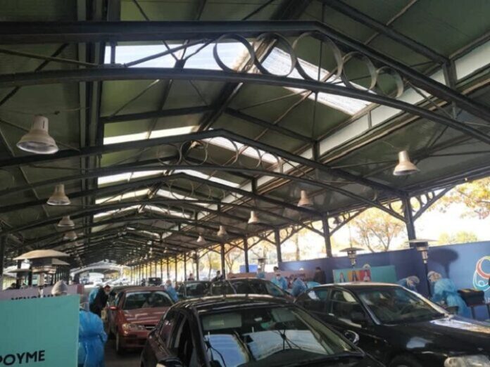 Λάρισα rapid tests στη Σκεπαστή Αγορά της Νεάπολης
