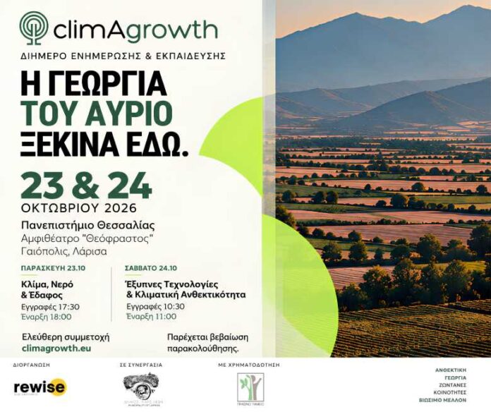 sti-larisa-oi-ekpaideftikes-synedries-tou-ergou-climagrowth Στη Λάρισα οι εκπαιδευτικές συνεδρίες του έργου ClimAgrowth